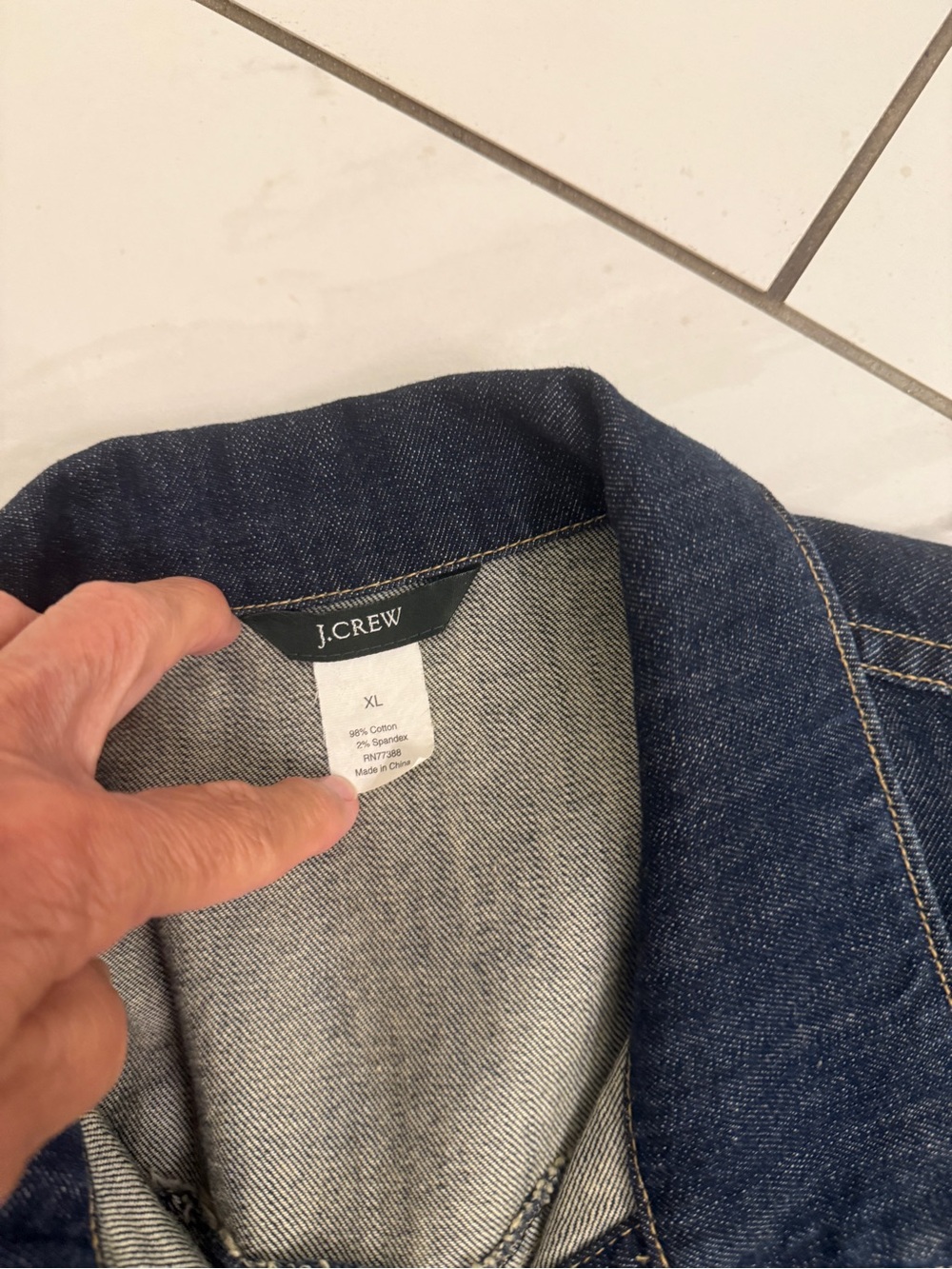 J. Crew Dark Blue Denim Jean Jacket - Picture 4 of 5